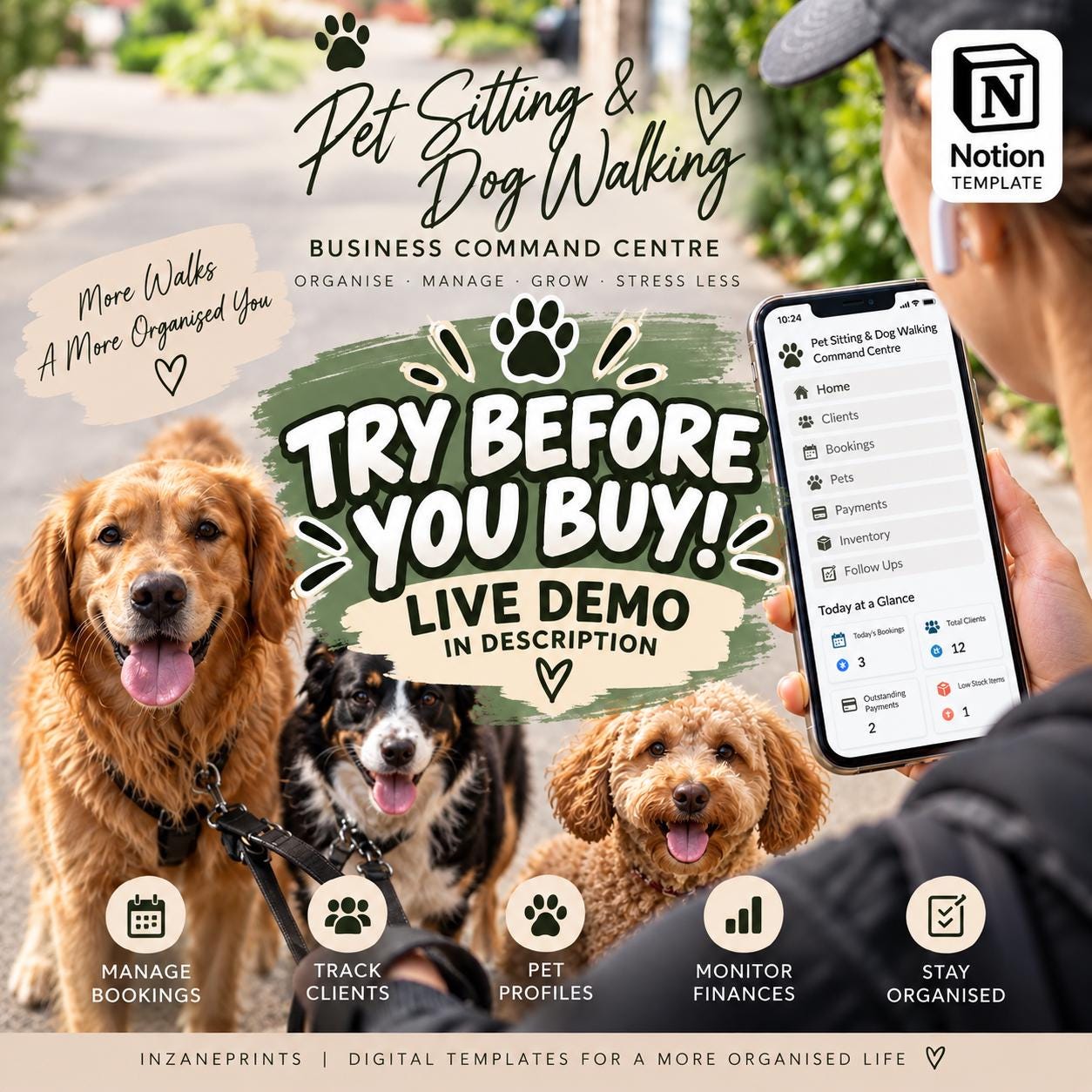 Pet Sitting & Dog Walking Business Command Centre (Digital Download)