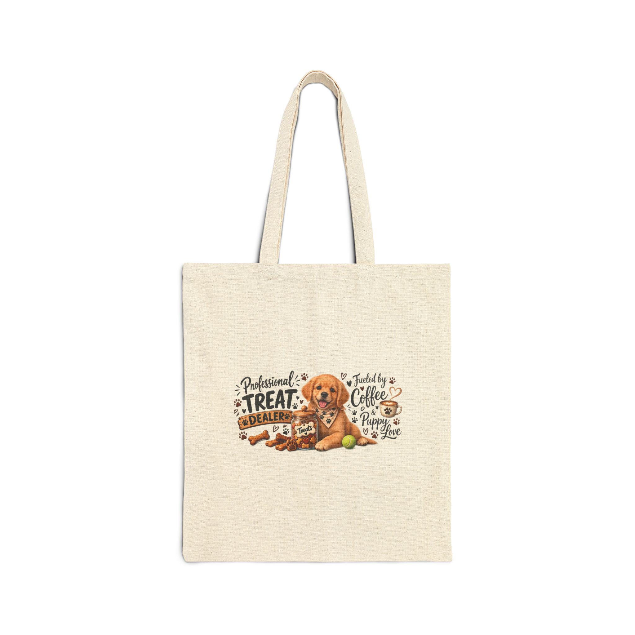 Labrador Puppy Tote Bag | Coffee & Dog Lover Gift (100% Cotton Canvas)