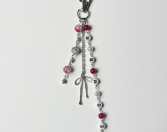 Sombr fan keychain, concert bag charm, bag accessory,