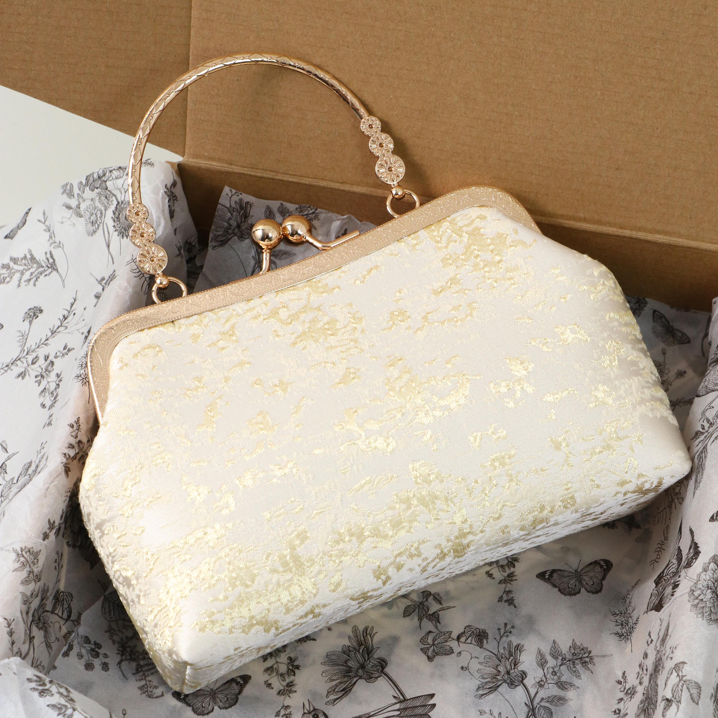バッグ flower jacquard clutch bag Jacquard Clutch - Etsy