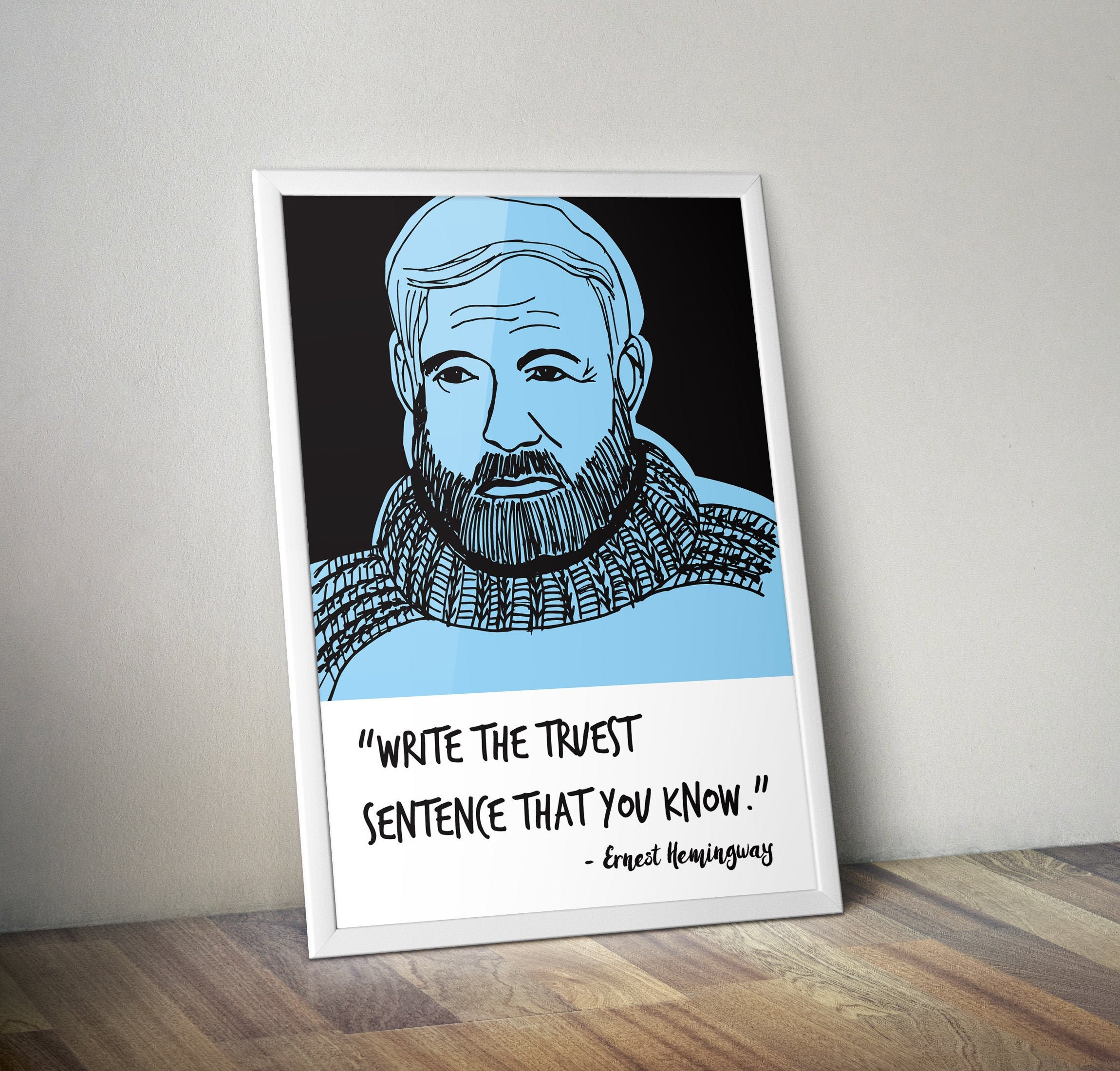 Ernest Hemingway Poster DIGITAL PRINT Etsy Australia