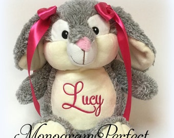 LUCY - Already Personalized - Ready to Ship - Cuddly Soft Bunny Rabbit