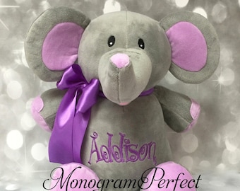 ADDISON - Already Personalized -  16" Plush Elephant Stuffed Animal