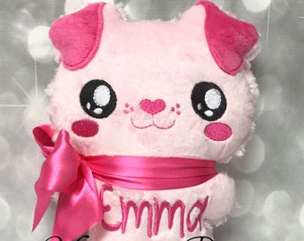 Emma is Already Personalized on this Pink Puppy Dog Stuffed Soft Toy