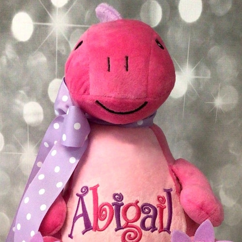 pink stuffed dinosaur