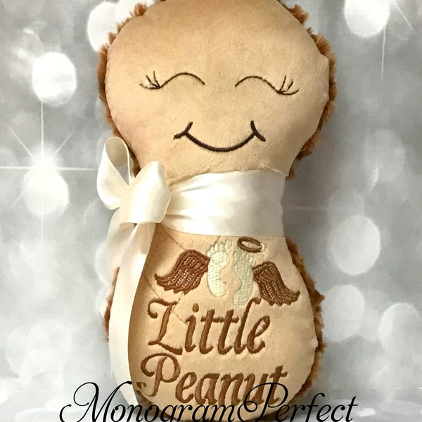 Little Peanut with Angel Wings Brown/Tan Plush Peanut Baby Soft Toy NOT PERSONALIZED