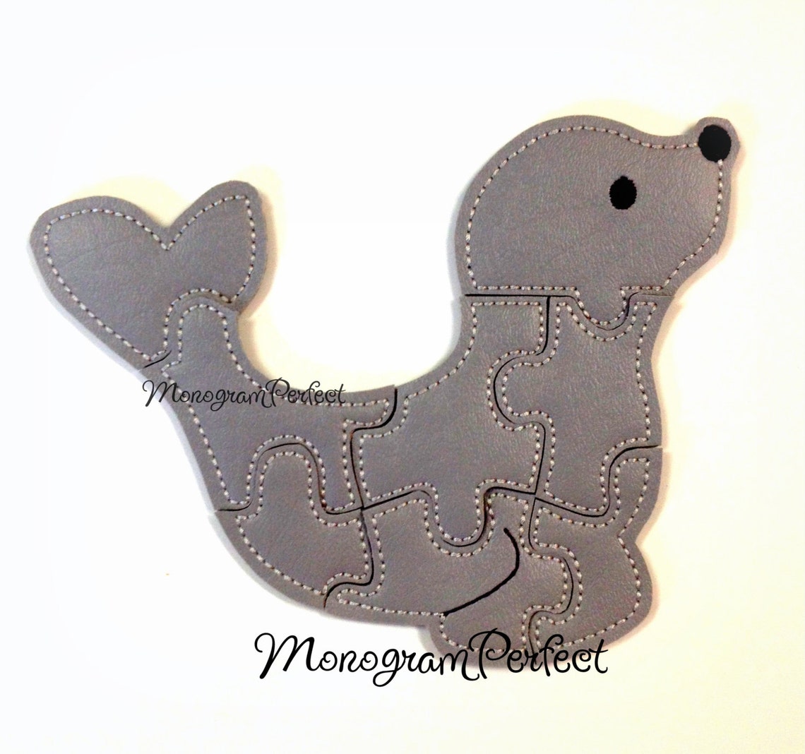 Gray Seal Puzzle for Kids Etsy