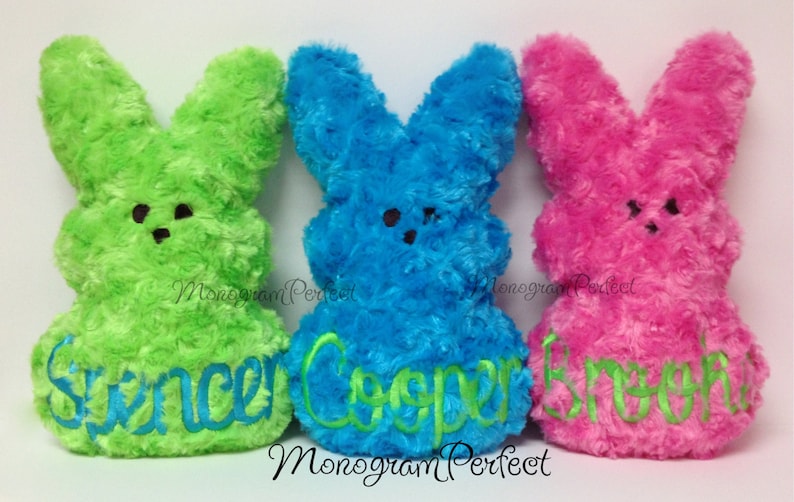 Large Personalized Fluffy Easter Marshmallow Bunny Soft Toy Etsy