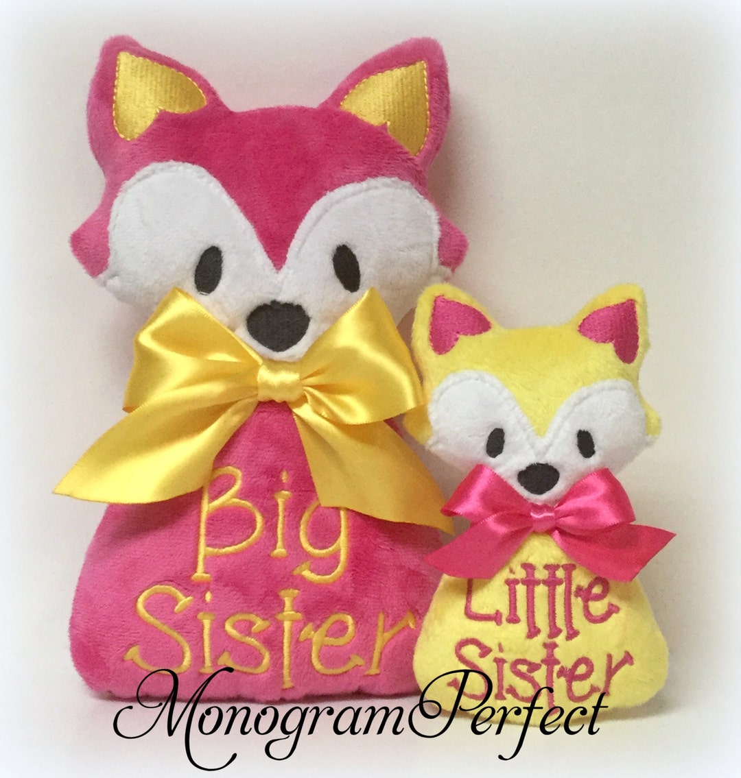 Sistra Rattle Big Sister / Little Sister Fox Doll & Rattle Set - Etsy