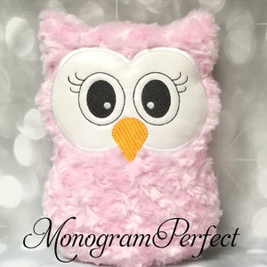 Soft Pink, Fluffy Owl Pillow - Great Baby Shower Gift