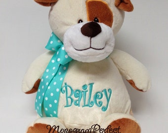 Personalized, Monogrammed Stuffed 16" Puppy Dog