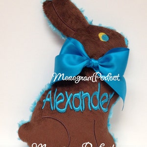 Personalized Stuffed Chocolate Easter Bunny - Etsy