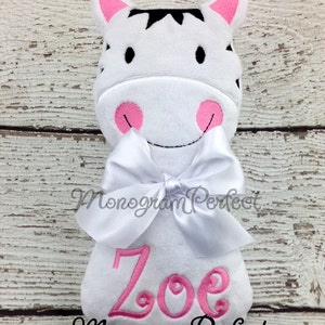 Personalized White Zebra Stuffed Animal Soft Toy Doll