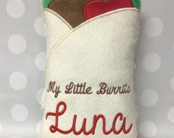 Personalized My Little Burrito Stuffie - 10" x 6"