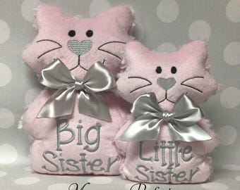 Big Sister,  Little Sister Kitty Stuffed Animal Soft Toy Sibling Gift Set