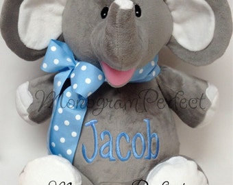 SOPHIA - すでにパーソナライズ済み - 16インチの象のぬいぐるみ