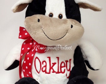 Peluche personnalisée vache, oreiller