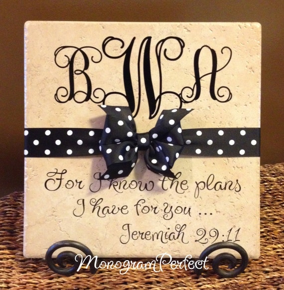 Items similar to Bridal Shower, Wedding Gift, Monogrammed Decorative