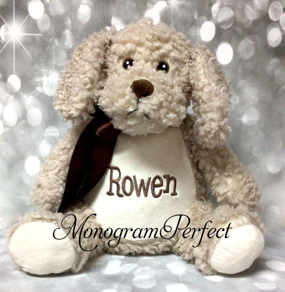 パーソナライズされたぬいぐるみの垂れ耳ブラウンドッグぬいぐるみ