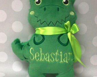 Personalisierte Grüner Dinosaurier Stofftier Plüsch Stuffie Stofftier