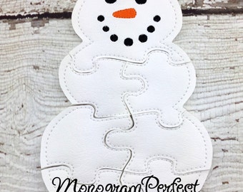 Snowman Puzzle for Kids