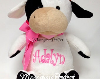 Adalyn - Déjà personnalisé - Peluche vache en peluche