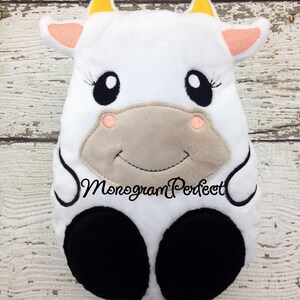 Ready to Ship - Cow Wobble Buddie Pillow, Plush Soft Toy