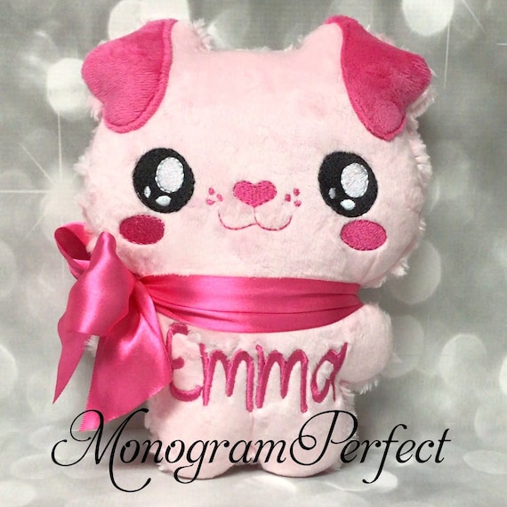 Pink stuffed puppy sales