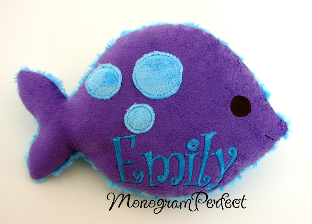 Personalized Plush Fish Pillow, Soft Toy Etsy