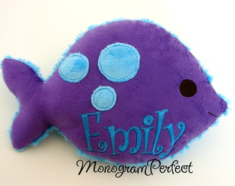 Cuscino di pesce peluche personalizzato, peluche