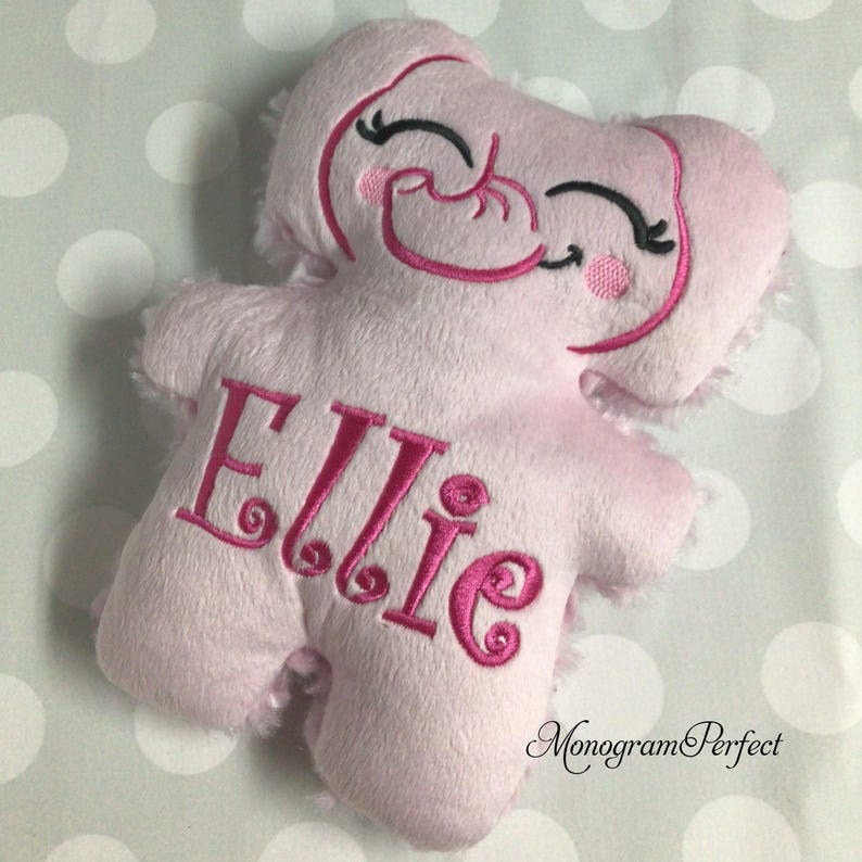 Pink Elephant Script Personalized Pink Sweet Elephant Stuffie - 9