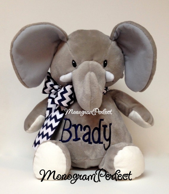 Monogrammed sales stuffed elephant