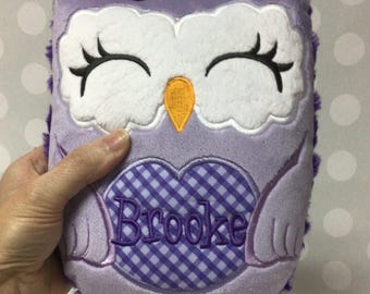 Personalized Plush Owl – Custom Name Embroidery – Handmade Soft Stuffed Animal – Woodland Nursery Decor & Baby Gift