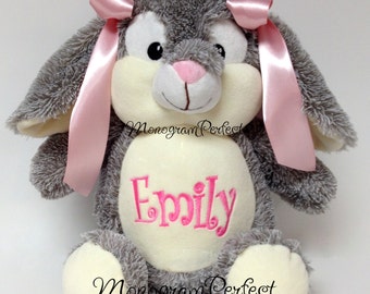 Personalized, Monogrammed, Cuddly Soft Bunny Rabbit