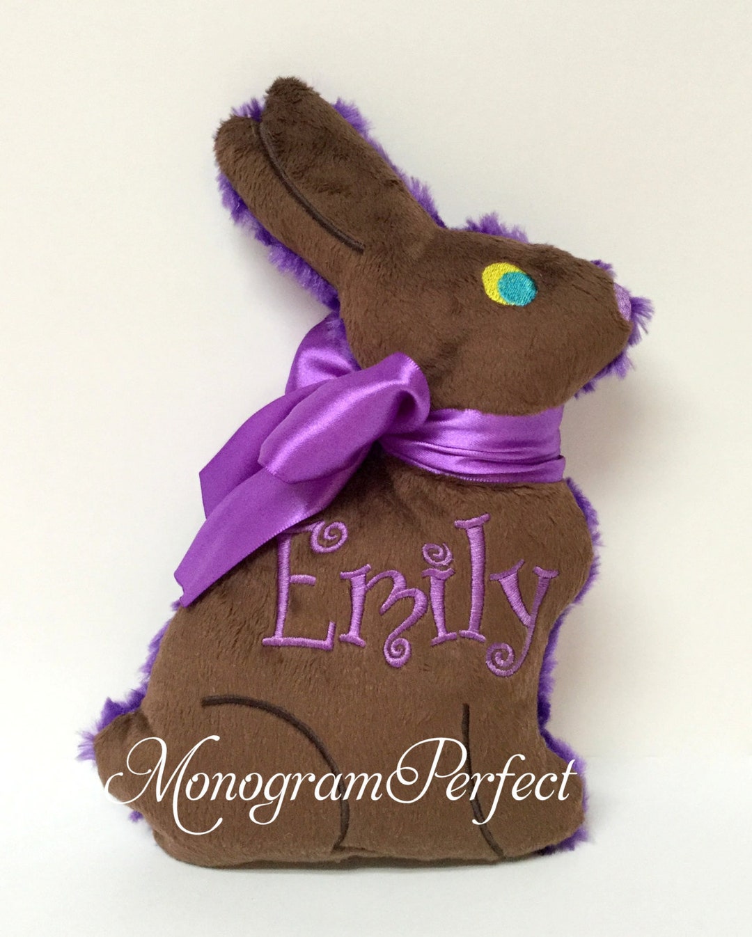 Personalized Stuffed Chocolate Easter Bunny - Etsy