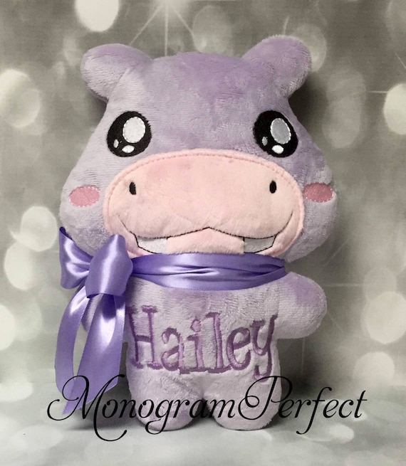 pink hippo stuffed animal