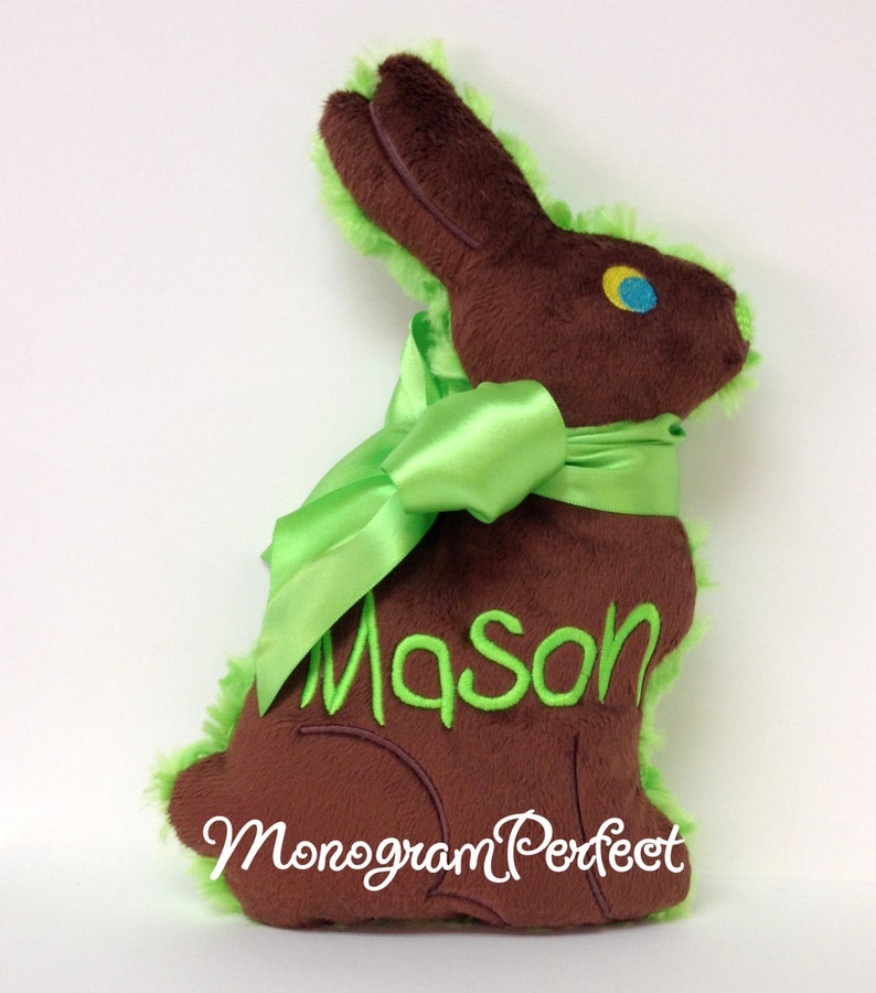 Personalized Stuffed Chocolate Easter Bunny - Etsy
