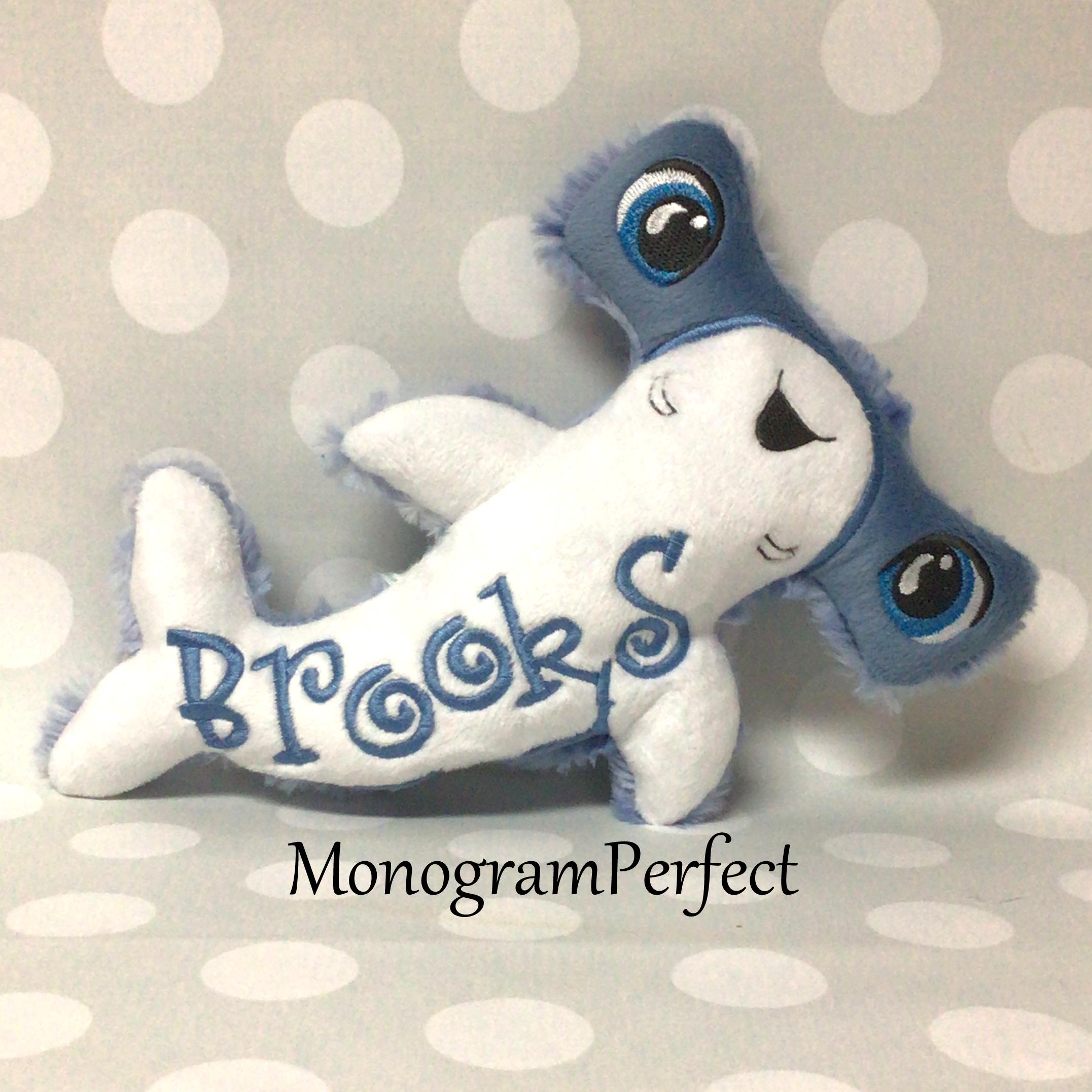 Personalized Plush Hammerhead Shark Stuffie Soft Toy - 11