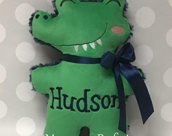 Personlig grön alligator/krokodil gosedjur plyschgosedjur