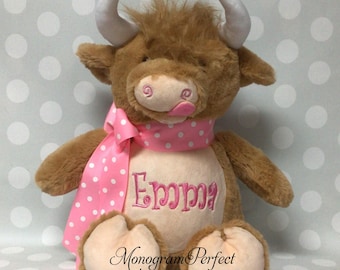 Personalized Highland Cow Stuffed Animal Soft Toy
