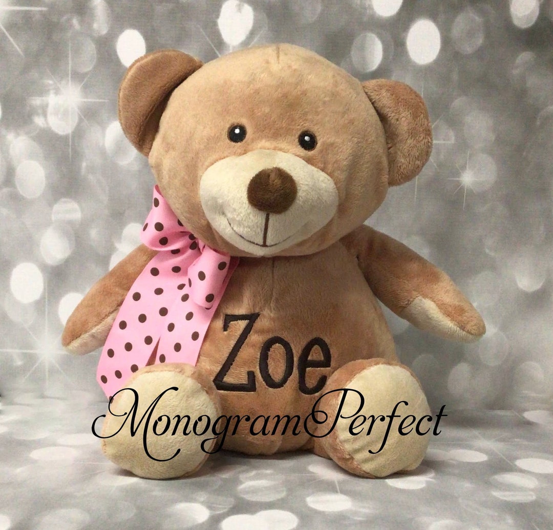 Personalized Plush Teddy Bear – Custom Text On Hoodie, 16 Inch Green Stuffed Animal Gift For Valentine's/Birthday