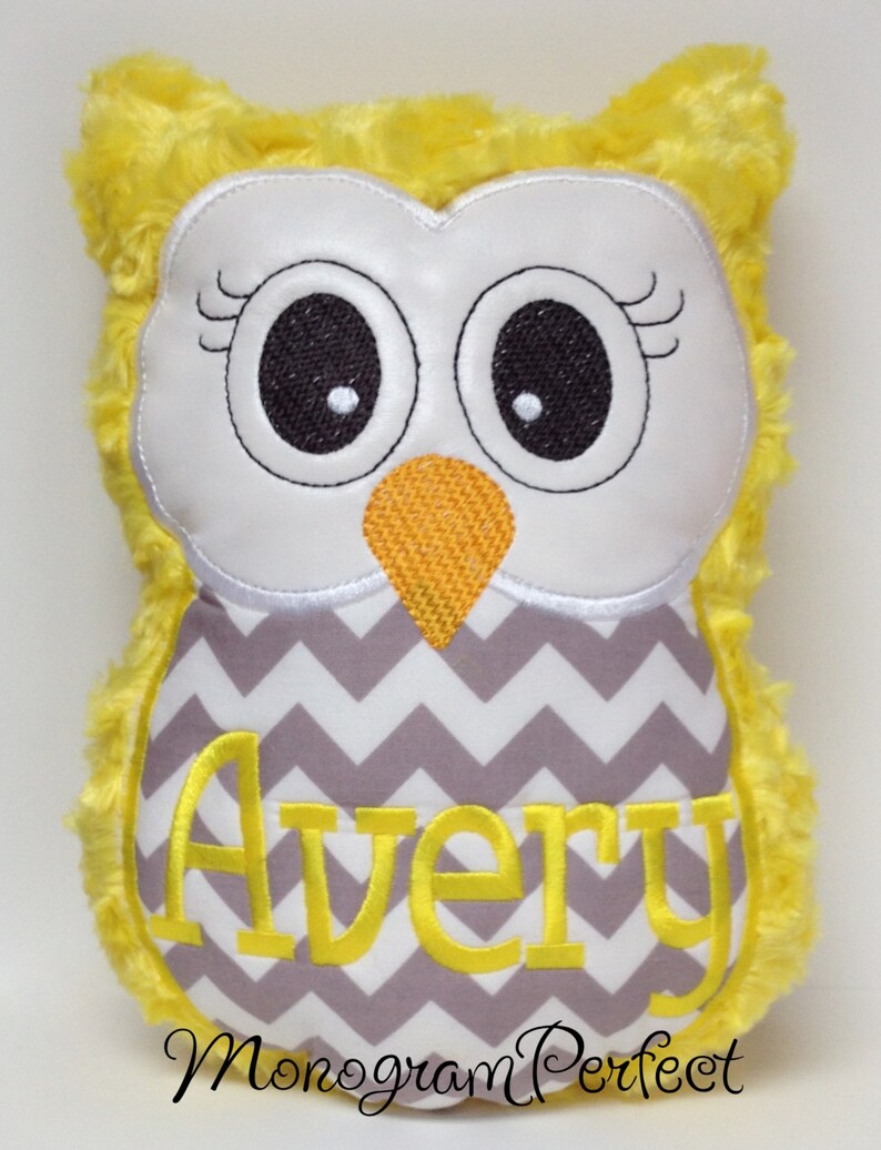 Bright Yellow Plush Owl Reading Buddy Pillow Soft Toy Etsy