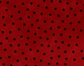 Woolies Flannel - Black Dots on Red - MASF18506-R - Polka Dots - Maywood Studios - Maywood Flannel - Bonnie Sullivan - One Half Yard