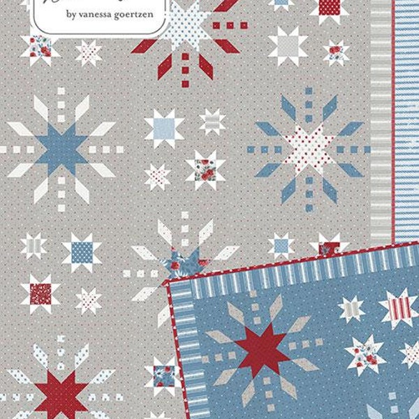 Pattern:  Grand Finale - LB224 - by Lella Boutique - Square Quilt - 78" x 78" - Patriotic - Old Glory - Red-White-Blue