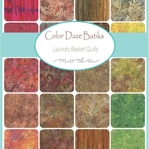 COLOR DAZE BATIKS - Charm Pack - by Laundry Basket Quilts for Moda