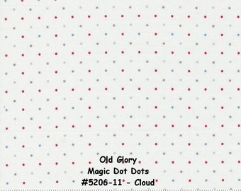 OLD GLORY - #5206-11 - CLOUD - Magic Dots - by Lella Boutique for Moda - Patriotic - Americana - Background - Blender - Neutral - Low Volume