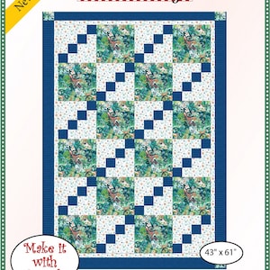 PATTERN: City Lights - 3 Yard Quilts - Fabric Cafe - Easy - Beginner - Baby, Throw, Twin, Queen-King Sizes