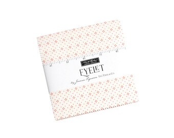 EYELET - #20488 PP - Charm Pack - 5" Squares - by Fig Tree for Moda - Classic Fig Tree - Blenders - Neutrals - Backgrounds-Small Prints