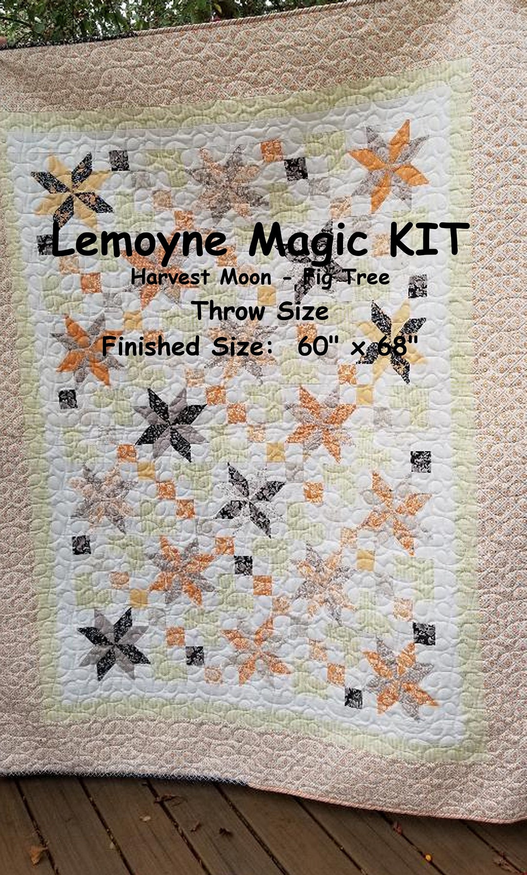 Lemoyne Magic Quilt KIT Harvest Moon Fig Tree Cozy Quilt Design Throw