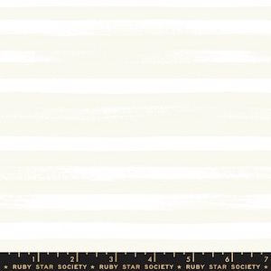 May include: White fabric with a repeating pattern of horizontal, light green stripes. The stripes are painted with a brushstroke effect. The fabric has a subtle texture.
